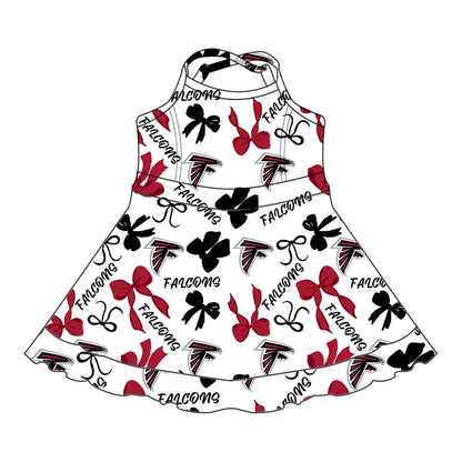 ( Moq 5 each style ) Baby Girl Toddler Team Bird Bows Sibling Skort Dress Set 6.5