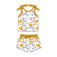 ( Moq 5 each style ) Baby Girl Toddler Stars Team Bows Sibling Romper Dress Set 7.12