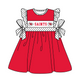 ( Moq 5 ) Baby Girls Toddler Dots Short Sleeves Bows Team KC Knee Length Dress