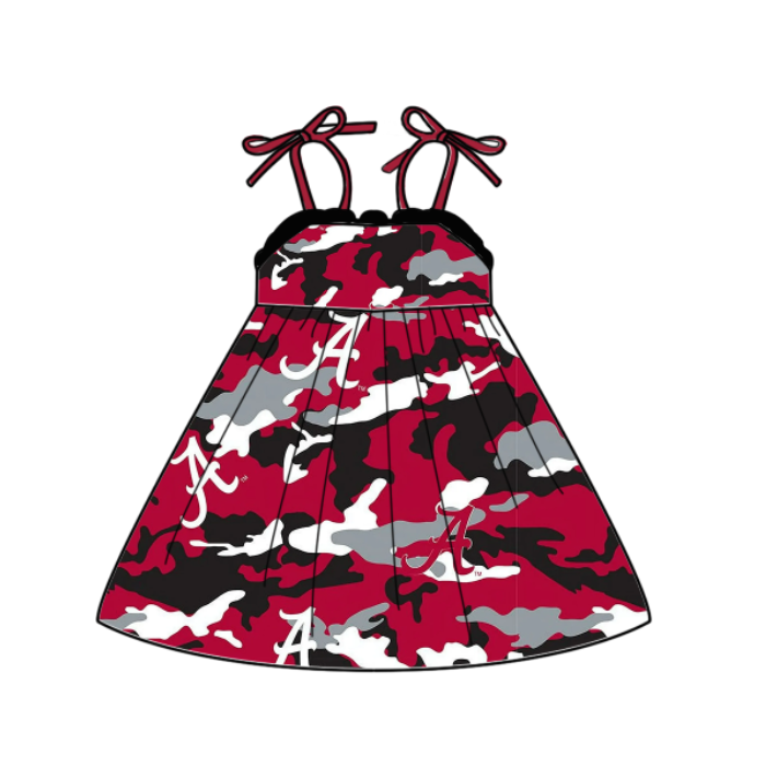 ( Moq 5 each style ) Baby Boy Girl Team A Camo Sibling Dress Romper Set 5.6