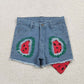 Baby Girls Kids Watermelon Denim Shorts RTS