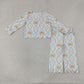 Baby Girls Kids Long Sleeves Pumpkins Bows Shirt Scallop Pants Set Fall Clothes RTS