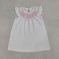 Sibling Baby Girls Short Sleeves Embroidery Smocked Big Sister Knee Length Dresses RTS