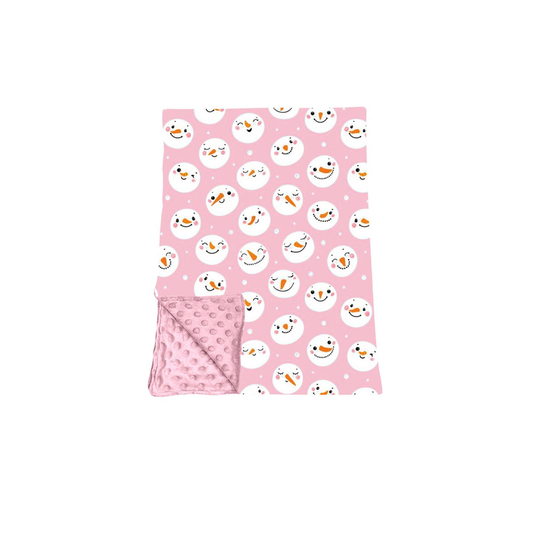 ( Moq 5 ) Preorder Baby Girls Kids Christmas Pink Blanket
