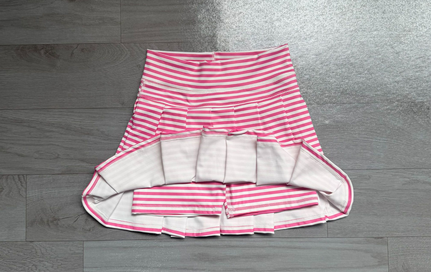 ( No moq ) Preorder Baby Girls Kids Pink Stripes Skirt Shorts Bottoms Yoga Active Clothes