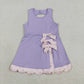 Baby Girls Kids Sleeveless Bows Yoga Shorts Ruffle Knee Length Purple Dress RTS