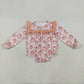 Baby Girl Long Sleeves Bows Pumpkins Sibling Orange Ruffle Fall Romper Set RTS