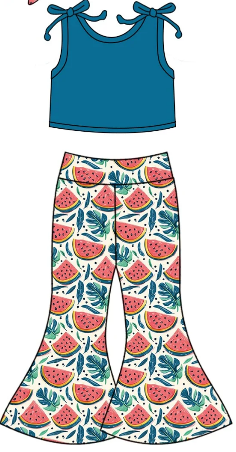 ( Moq 5 Each Style ) Baby Girl Summer Watermelon Sibling Romper Set 4.24