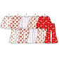 ( Moq 5 Each Style ) Sibling Baby Girls Kids Long Sleeves Valentine Hearts Shirts Bell Pants Sibling Sets Clothes