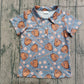 Baby Boys Kids Short Sleeves Baseball Stars Buttons Shirt Tops RTS