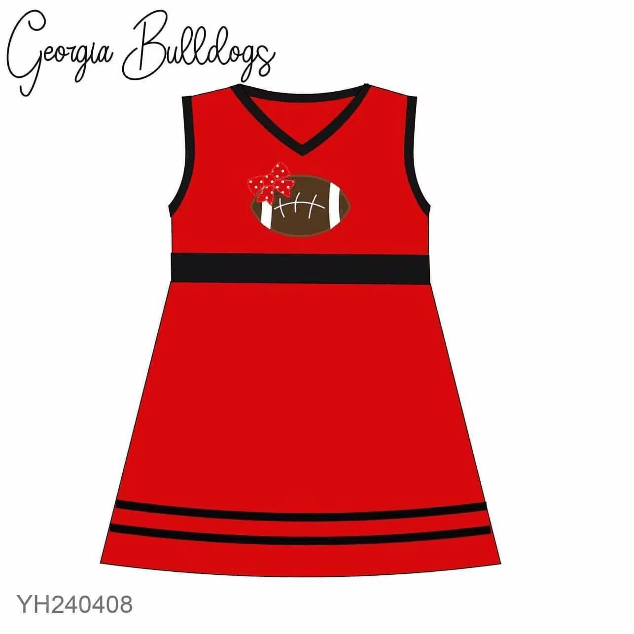 Baby Girl Team Sleeveless Red Dress