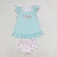 Baby Girl Stripes Embroidery Octopus Sibling Sister Clothes Sets