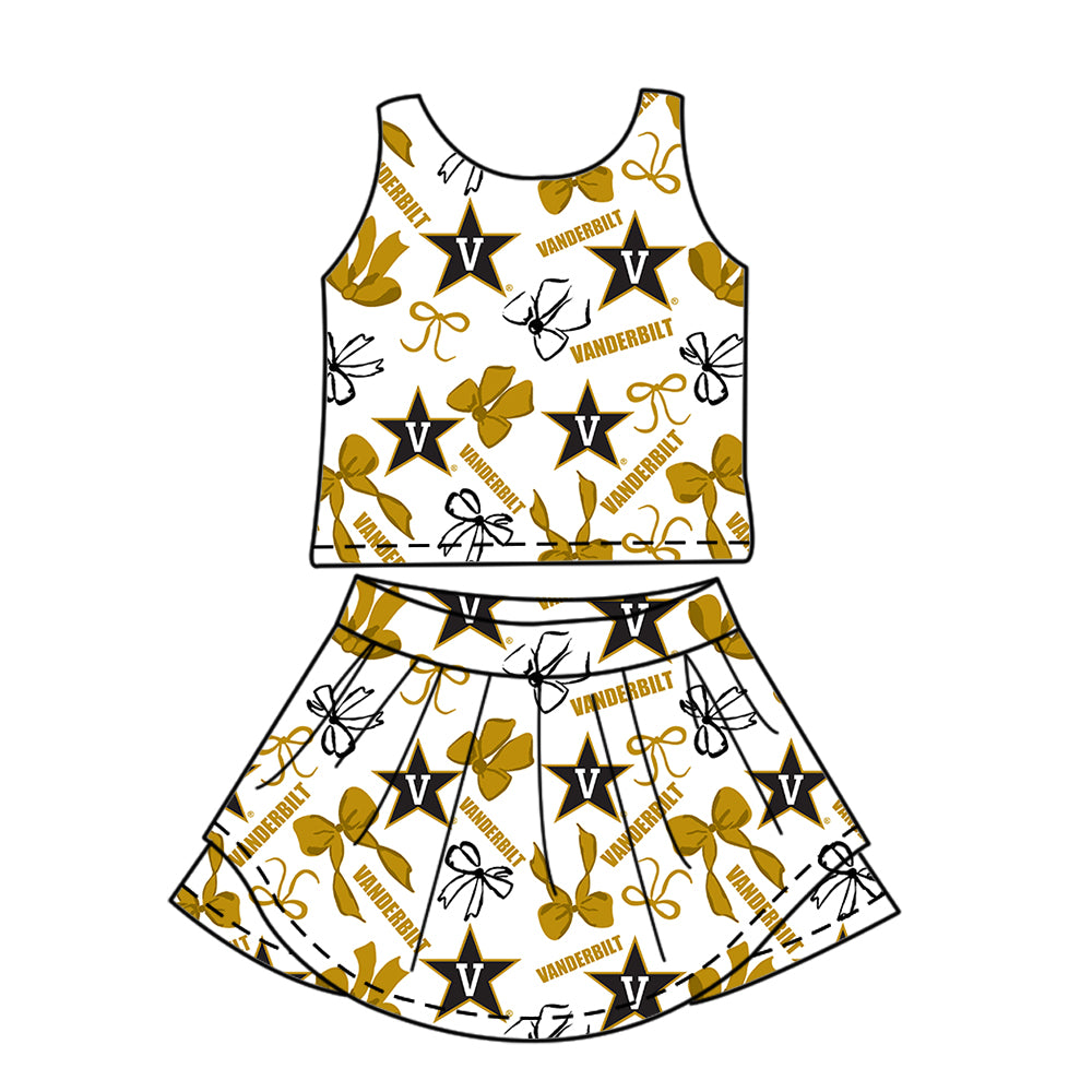 ( Moq 5 Each Style ) Baby Girls Toddler Stars Bows Sibling Team Shorts Dresses Set Clothes