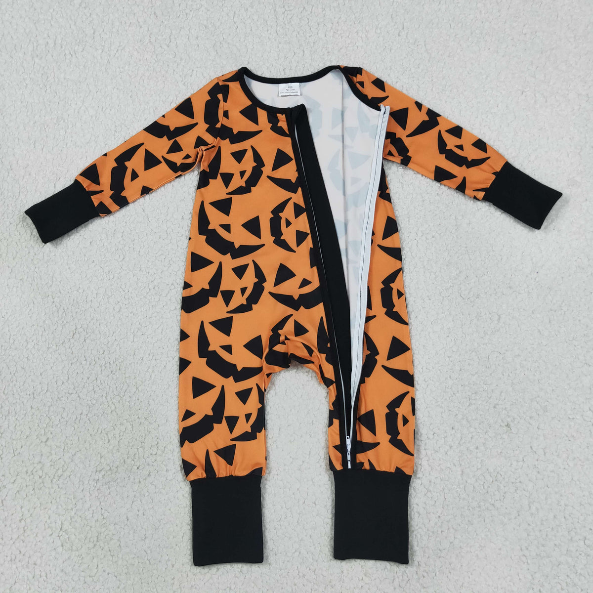 Baby Boys Infant Long Sleeves Halloween Zipper Footie Sleeper Romper Clothes RTS