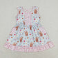 Baby Girl Cow Flower Pink Plaid Western Sibling Clothes Set