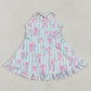 (No.1-12 ) Sibling Baby Girls Kids Straps Ruffle Shorts Knee Length Dresses Yoga Active Clothes RTS