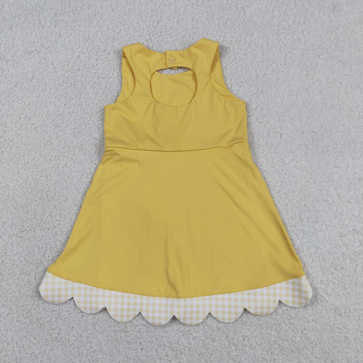 Sibling Baby Girls Kids Sleeveless Bows Yoga Scallop Shorts Dresses Clothes RTS