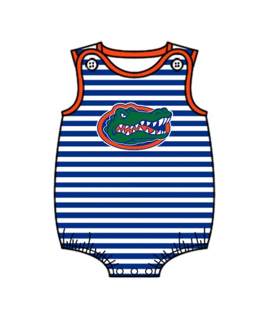 ( Moq 5 ) Baby Boys Infant Sleeveless Stripes Team Summer Bubble Romper