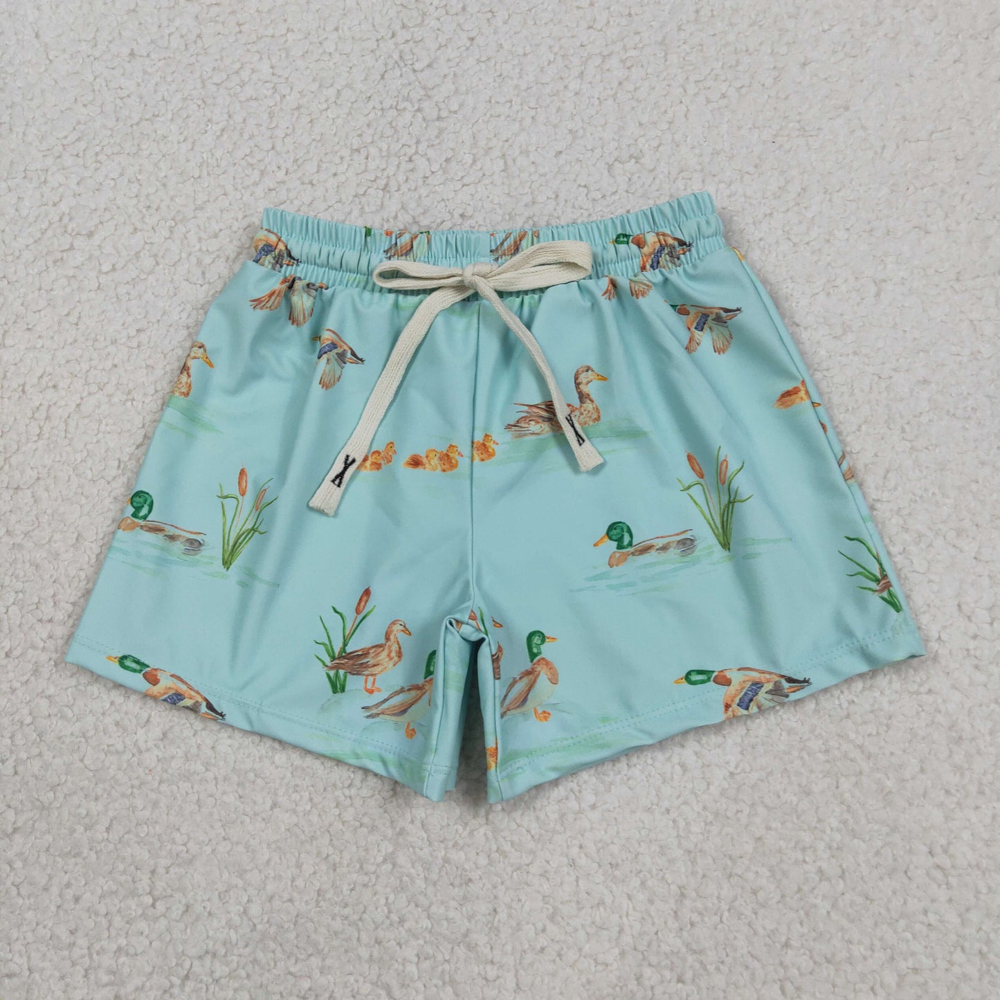 Baby Boys Kids Ducks Green Swimming Trunks Shorts Bottoms RTS