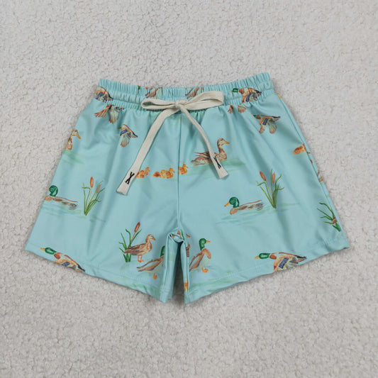 Baby Boys Kids Ducks Green Swimming Trunks Shorts Bottoms RTS