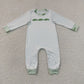 Sibling Baby Boys Infant Long Sleeves Fish Green Plaid Rompers Set Clothes RTS