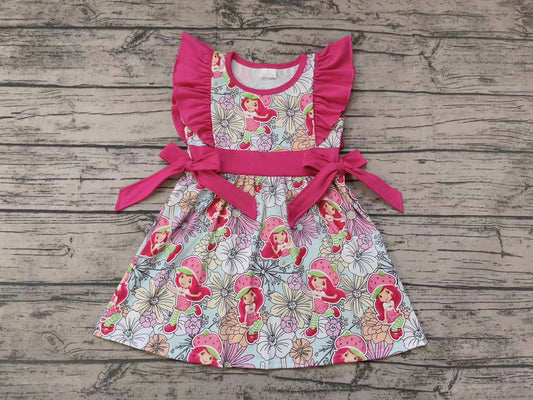 No moq Pre-order GSD0613 Baby Girl Strawberry Floral Dress