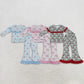 Sibling Baby Girl Kids Christmas Santa Stripes Ruffle Tops Bell Pants Sets Clothes RTS