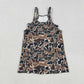 Baby Girl Straps Camo Pockets Yoga Active Brown Knee Length Dress RTS