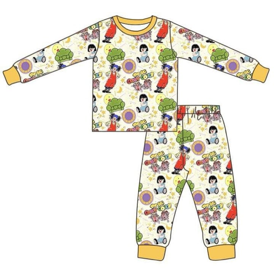 Baby Boy Long Sleeves Cartoon Shirt Pants Pajamas Set Moq 5