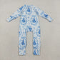 Sibling Baby Girls Kids Castles Bows Flower Rompers Dress Sets RTS