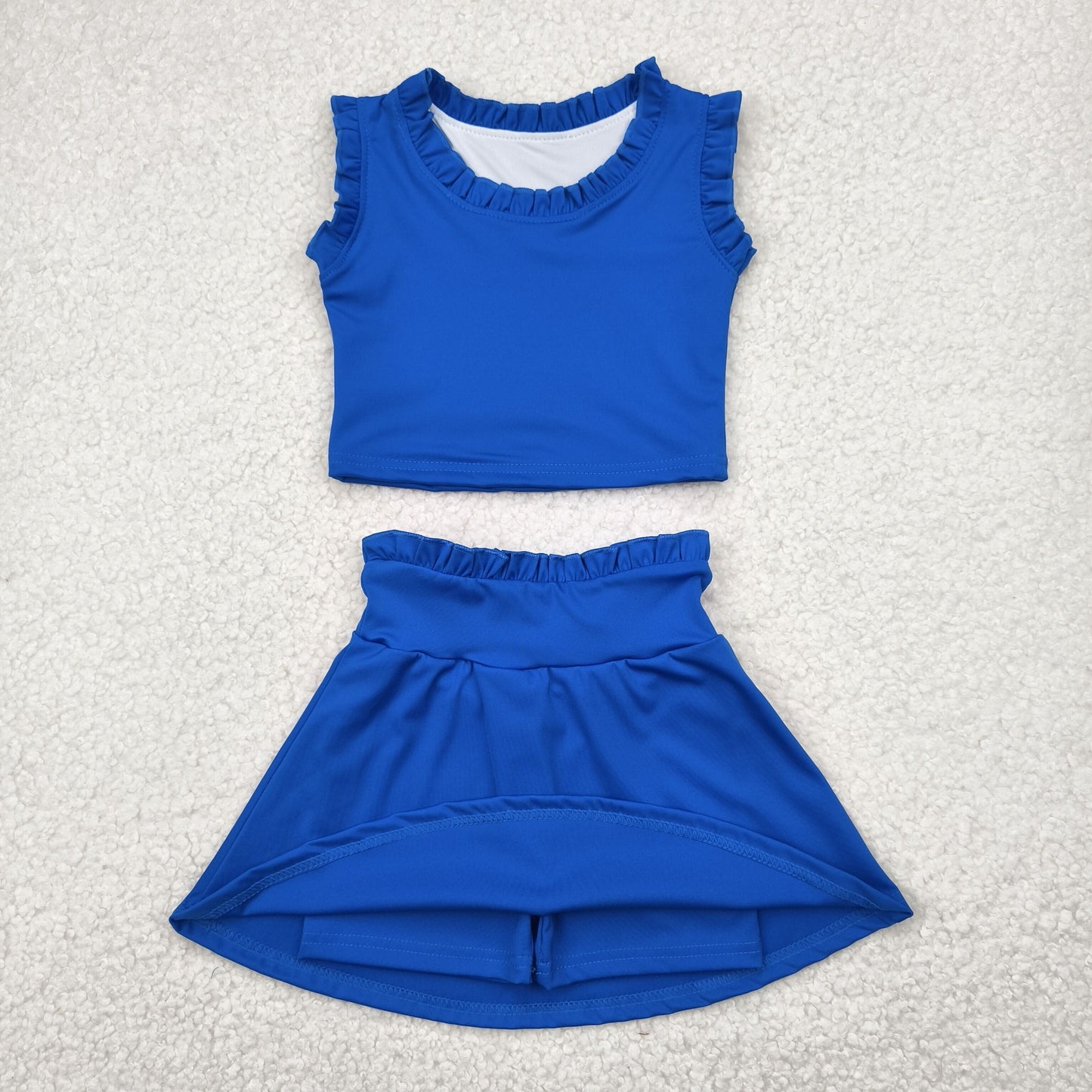 Baby Girl Sleeveless Shirt Skort Yoga Active Blue Set RTS