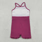 Baby Girls Kids Straps Yoga Active Purple Ruffle Knee Length Dress RTS