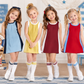 Sibling Baby Girls Kids Yoga Active Sleeveless Dresses Clothes RTS