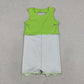Baby Girls Sleeveless Bows Yoga Shorts Ruffle Knee Length Green Dress Scallop Clothes RTS