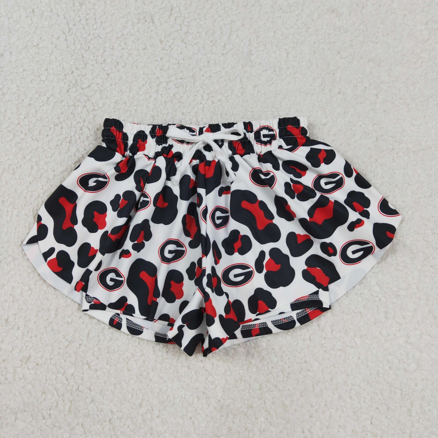 Sibling Baby Girls Adult Women G Leopard Team Yoga Active Ruffle Shorts Dress RTS