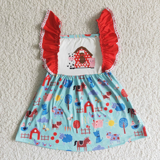 Promotion Baby Girl Summer Farm Dress