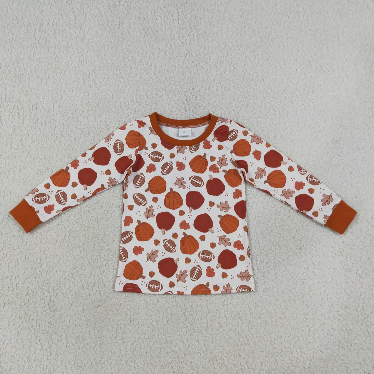 Baby Boys Kids Long Sleeves Pumpkins Football Shirt Fall Tops Clothes RTS