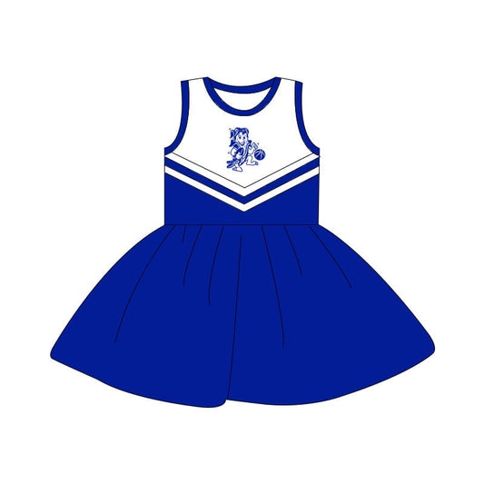 Baby Girl Sleeveless Football Blue Dress