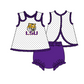 ( Moq 5 ) Baby Girls Toddler Tiger Dots Tops Purple Bummie Shorts Team Set