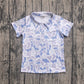 Baby Boys Kids Short Sleeves Blue Camo Buttons Shirt Tops RTS