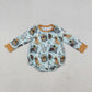 Baby Boy Long Sleeves Dogs Ducks Hunting Bubble Romper RTS