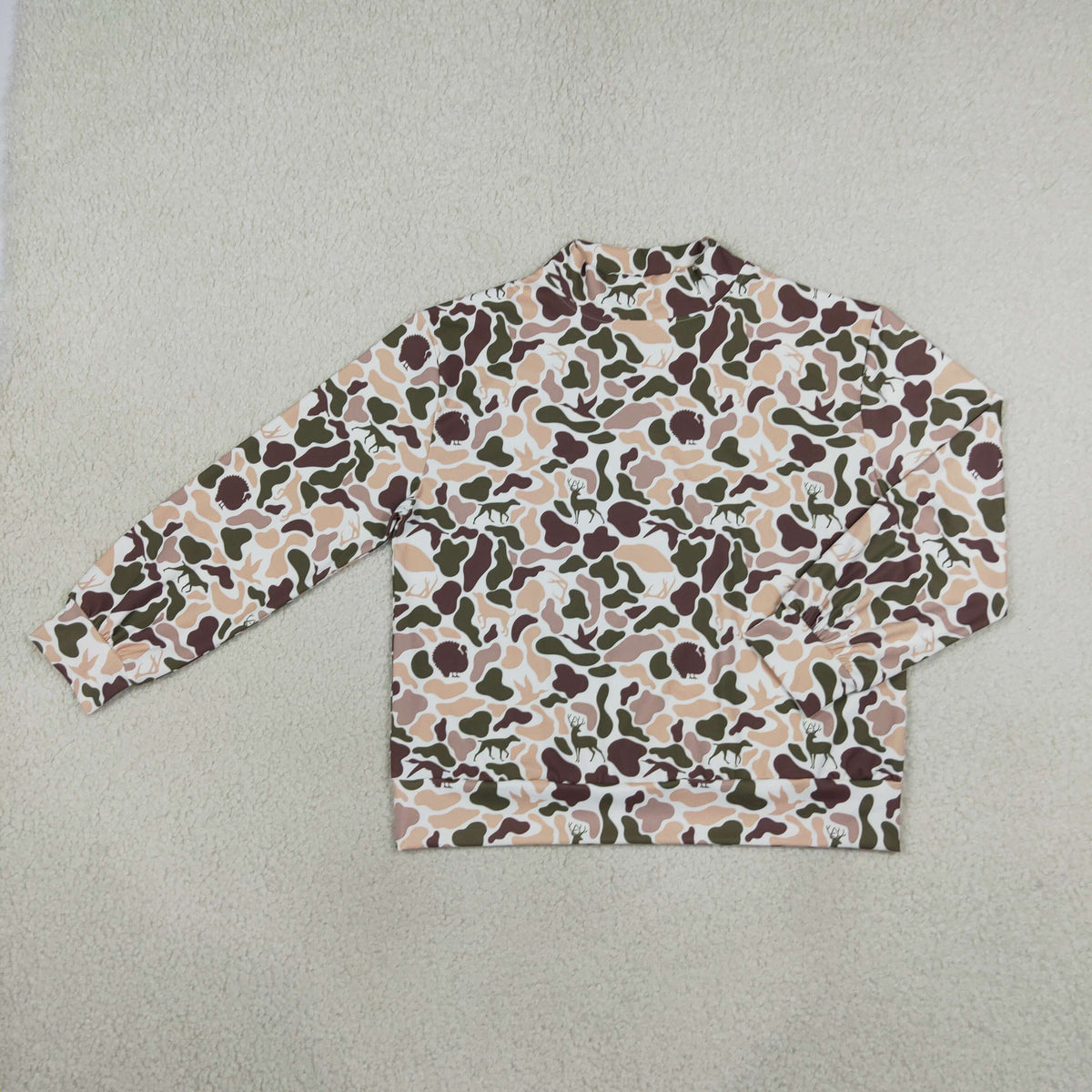 Adult Women Ducks Deer Dogs Camo Shirt Tops Pullover Yoga Active Clothes RTS
