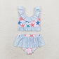 Baby Girl Summer Star Fish Tops Bummie Shorts Swimsuit