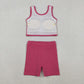 Baby Girl Sleeveless Watermelon Red Vest Tops Shorts Skirt Skort Yoga Active Set RTS