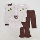 Baby Boy Girl Short Sleeves Embroidery Duck Stripes Sibling Romper Outfit RTS