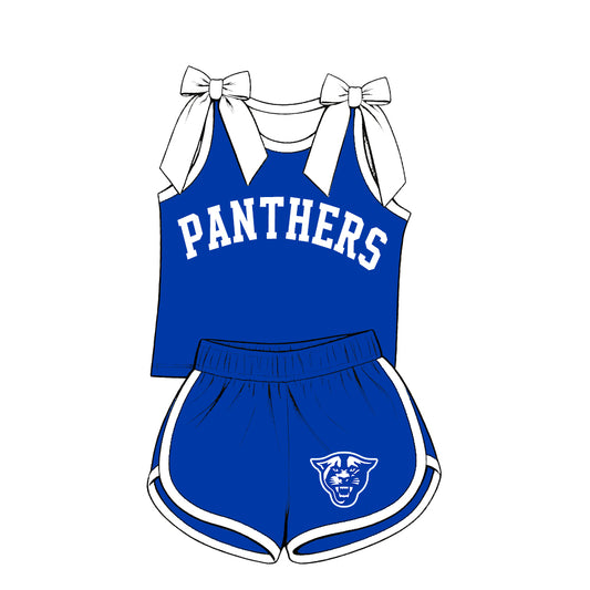 ( Moq 5 ) Baby Girls Kids Sleeveless Bows Shirt Shorts Team Set Clothes