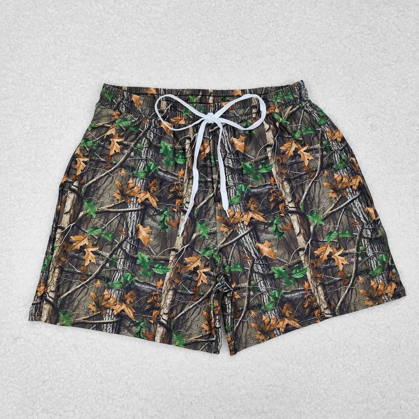 Adult Men Swim Trunks Camo Pocket Summer Beach Shorts