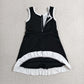 Baby Girls Kids Sleeveless Shorts Scallop Black Dress Yoga Active Clothes RTS
