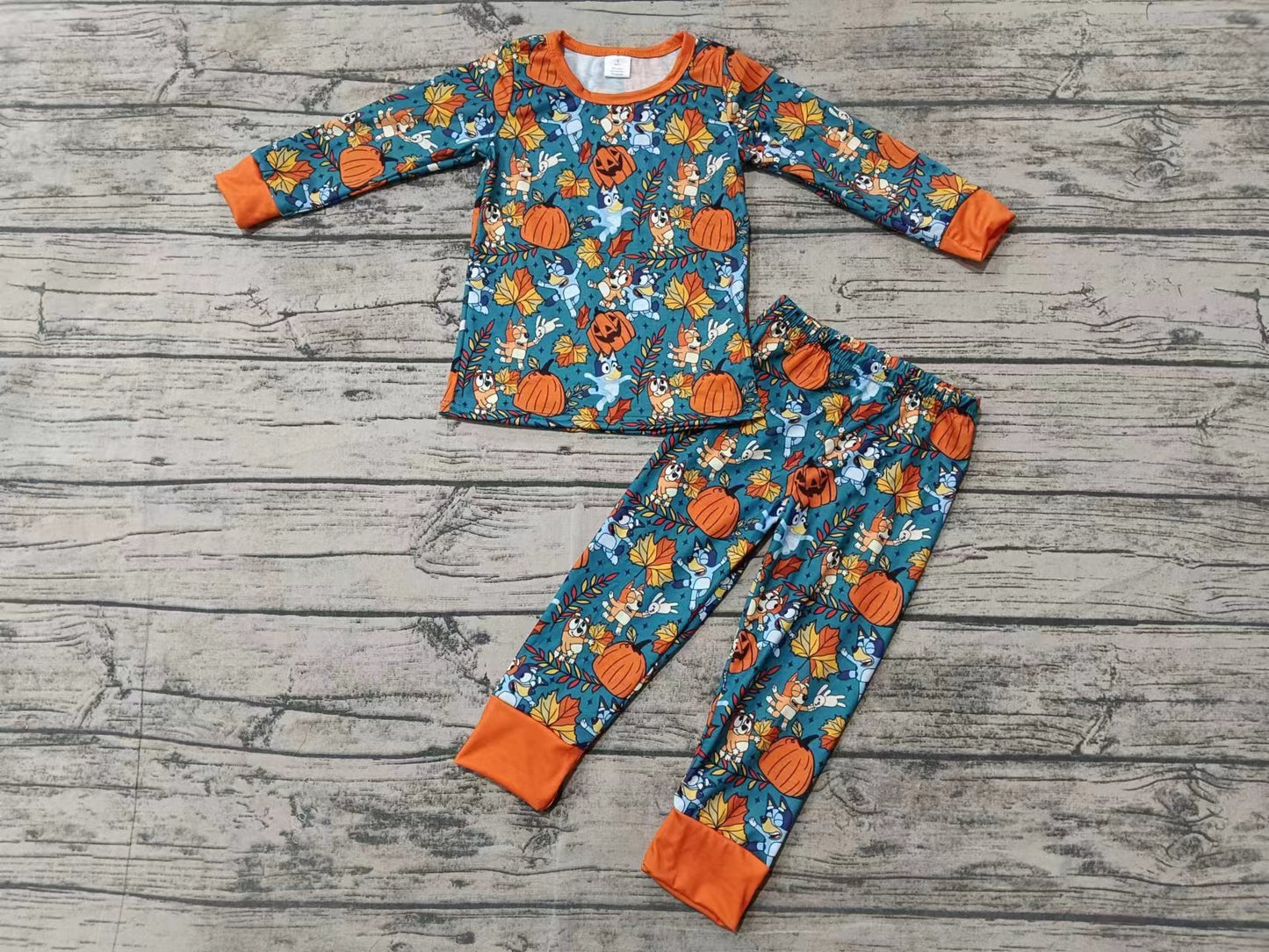 Baby Boy Long Sleeves Ghost Camo Shirt Pants Pajamas Halloween Set