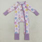 Baby Girl Long Sleeves Pumpkins Bows Zipper Pajamas Set RTS